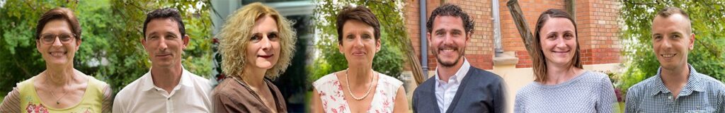 Mosaïque de quelques portraits de bénévoles de l'association