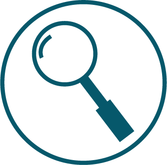 Illustration Questions fréquentes Gros plan sur loupe